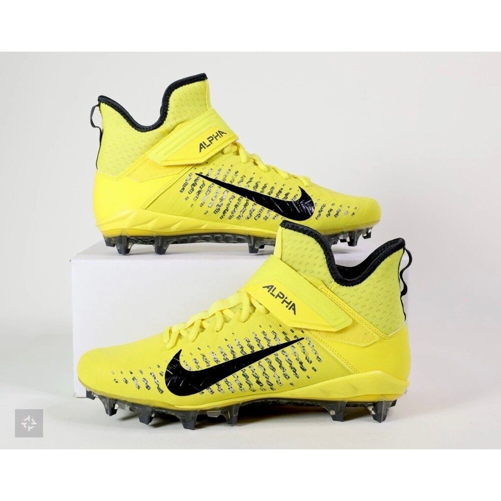 NEW Nike Alpha Menace Pro 2 Football Cleats Yellow Size 12 Mens AQ3209-700